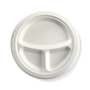 9" 3 compartment round plates (500p)